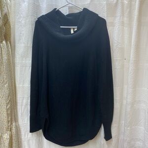 Anthropologie Black Cowl Neck Sweater